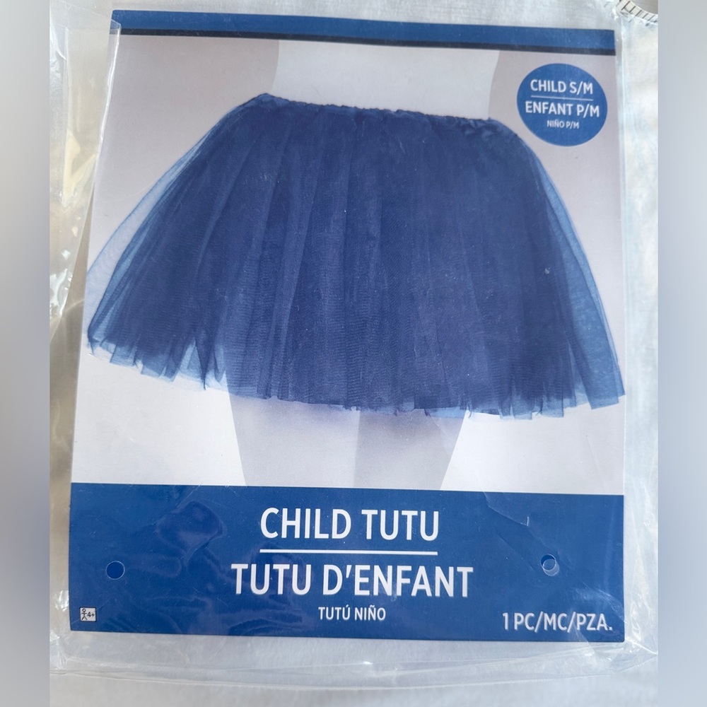 Girls TuTu Dance Costume Size Child Small - Medium, Blue